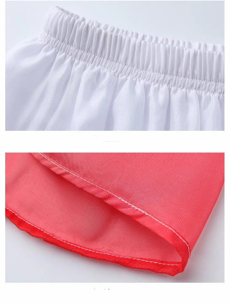 Women Classical Dance Long Dress Flowy Loose Shirt Chiffon Harem Pants Dancer Practice Wear Chinese Folk Dancewear Gradient