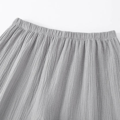 Men's Sleepwear Clothes for Spring and Autumn Cotton Double-layer Cardigan Loose Oversized Long Sleeved Pants Home Clothes