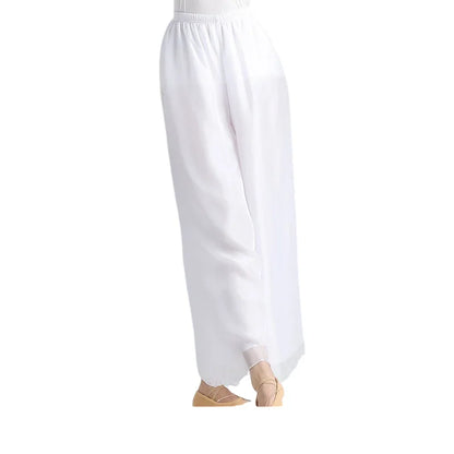 Women Classical Dance Long Dress Flowy Loose Shirt Chiffon Harem Pants Dancer Practice Wear Chinese Folk Dancewear Gradient