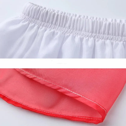 Women Classical Dance Long Dress Flowy Loose Shirt Chiffon Harem Pants Dancer Practice Wear Chinese Folk Dancewear Gradient