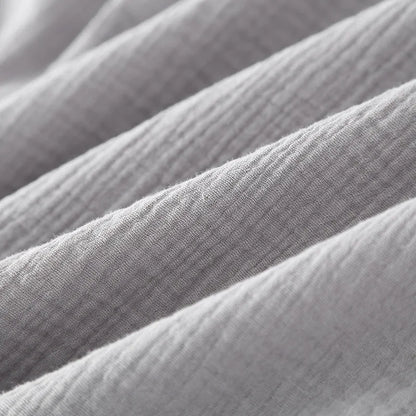 Men's Sleepwear Clothes for Spring and Autumn Cotton Double-layer Cardigan Loose Oversized Long Sleeved Pants Home Clothes